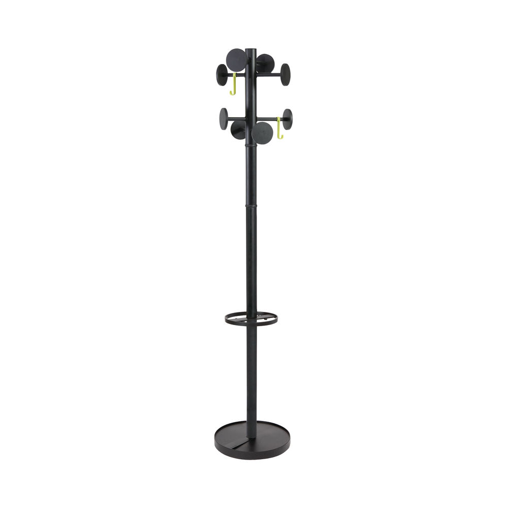 Alba Stan Coat Stand 350x350x1750mm Black PMSTAN3N