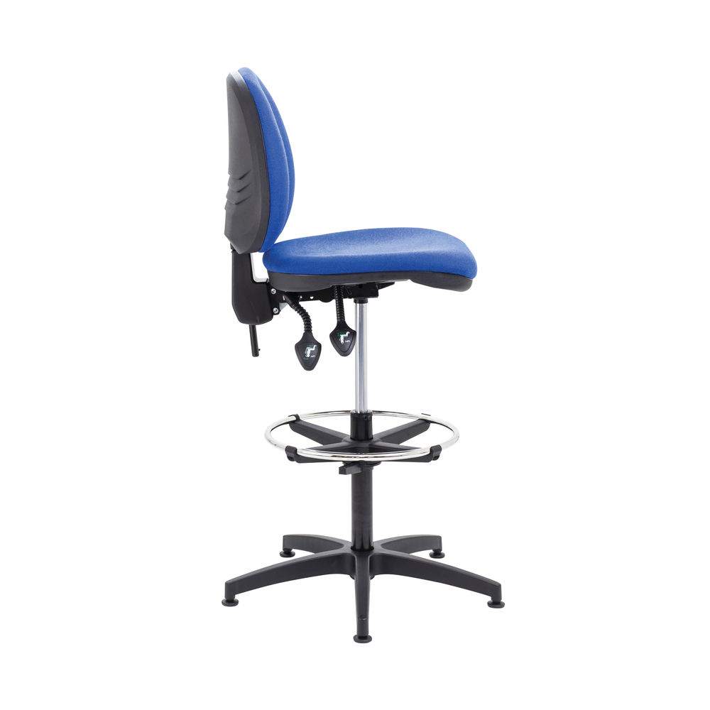 Arista Blue Adjustable Foot Rest Draughtsman Chair