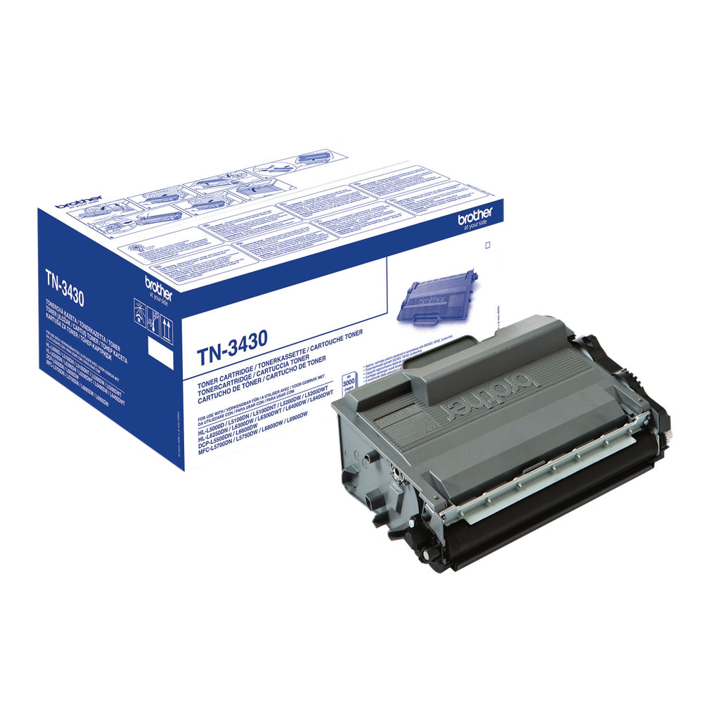 Brother Black TN3430 Toner - Page yield 3000