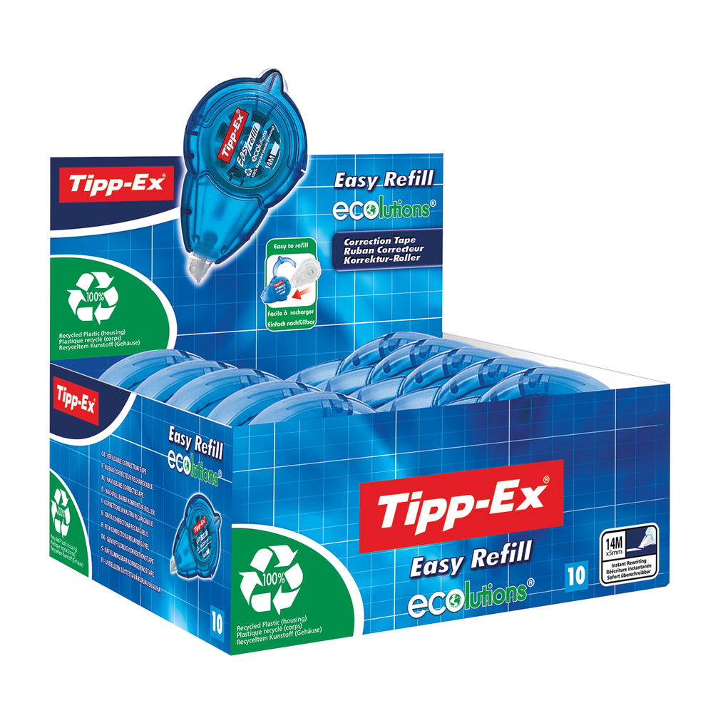 Tipp-Ex Easy Refill Ecolutions Correction Roller (Pack of 10)