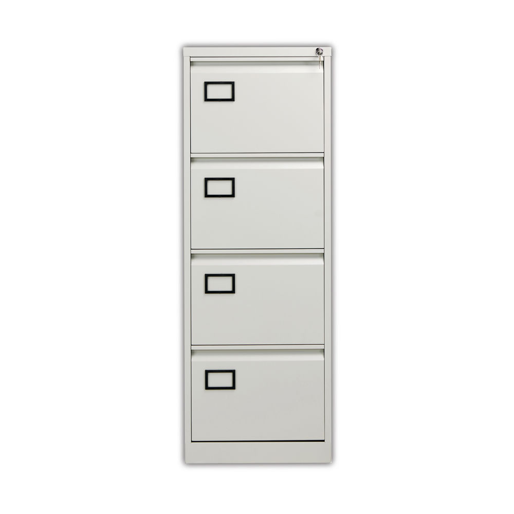 Jemini H1321mm Light Grey 4 Drawer Filing Cabinet