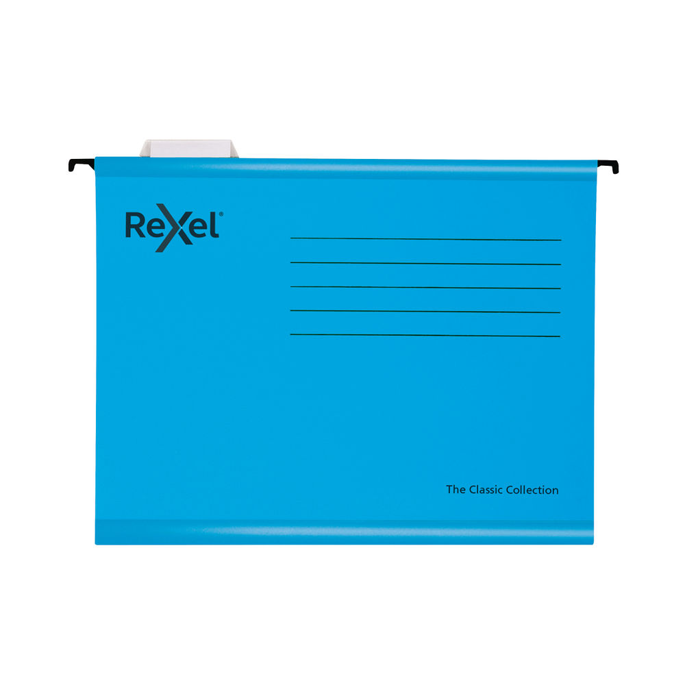 Rexel Classic Foolscap Blue Suspension File (Pack of 25)