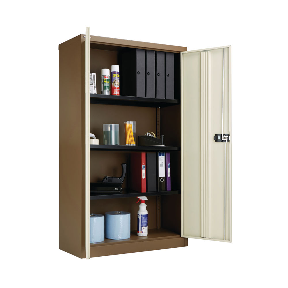 Jemini 1806mm Coffee/Cream 2 Door Storage Cupboard - SCP722A3-V5V6