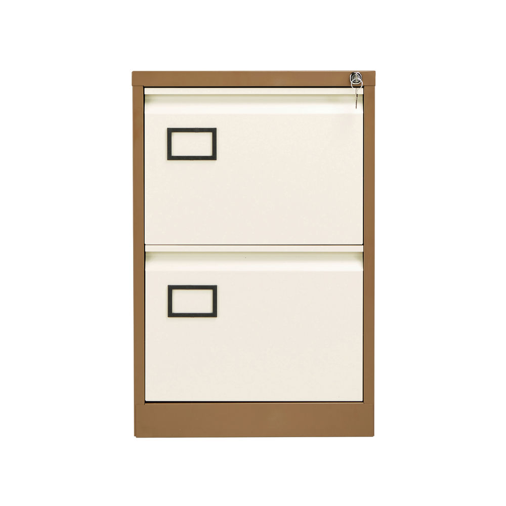 Jemini H711mm Coffee/Cream 2 Drawer Filing Cabinet