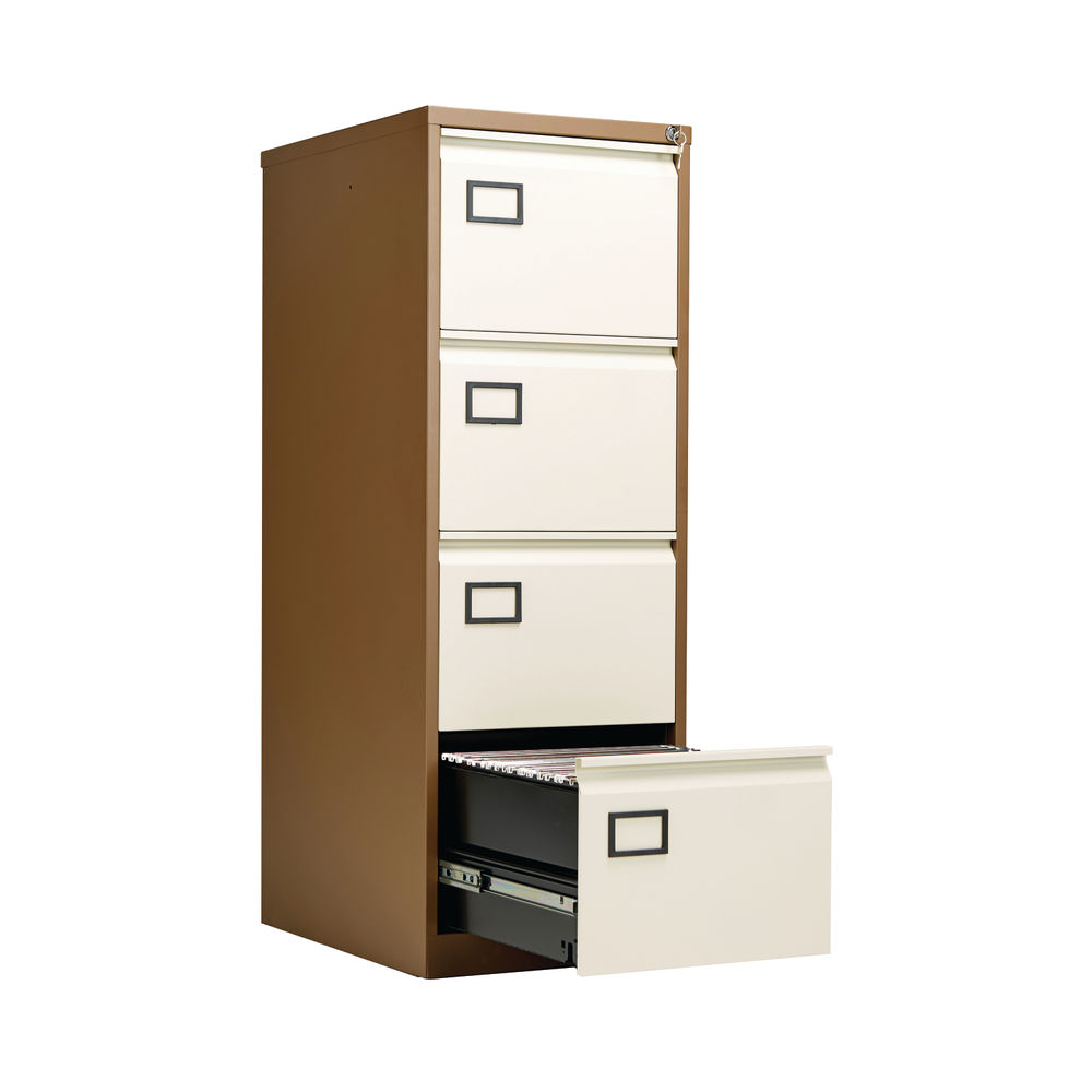 Jemini H1321mm Coffee/Cream 4 Drawer Filing Cabinet