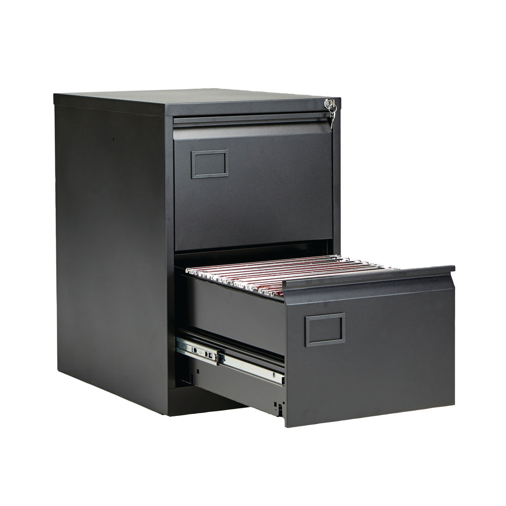 Jemini H711mm Black 2 Drawer Filing Cabinet