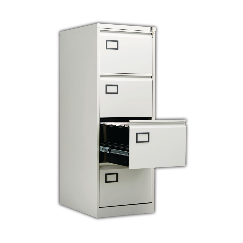 Jemini H1321mm Light Grey 4 Drawer Filing Cabinet