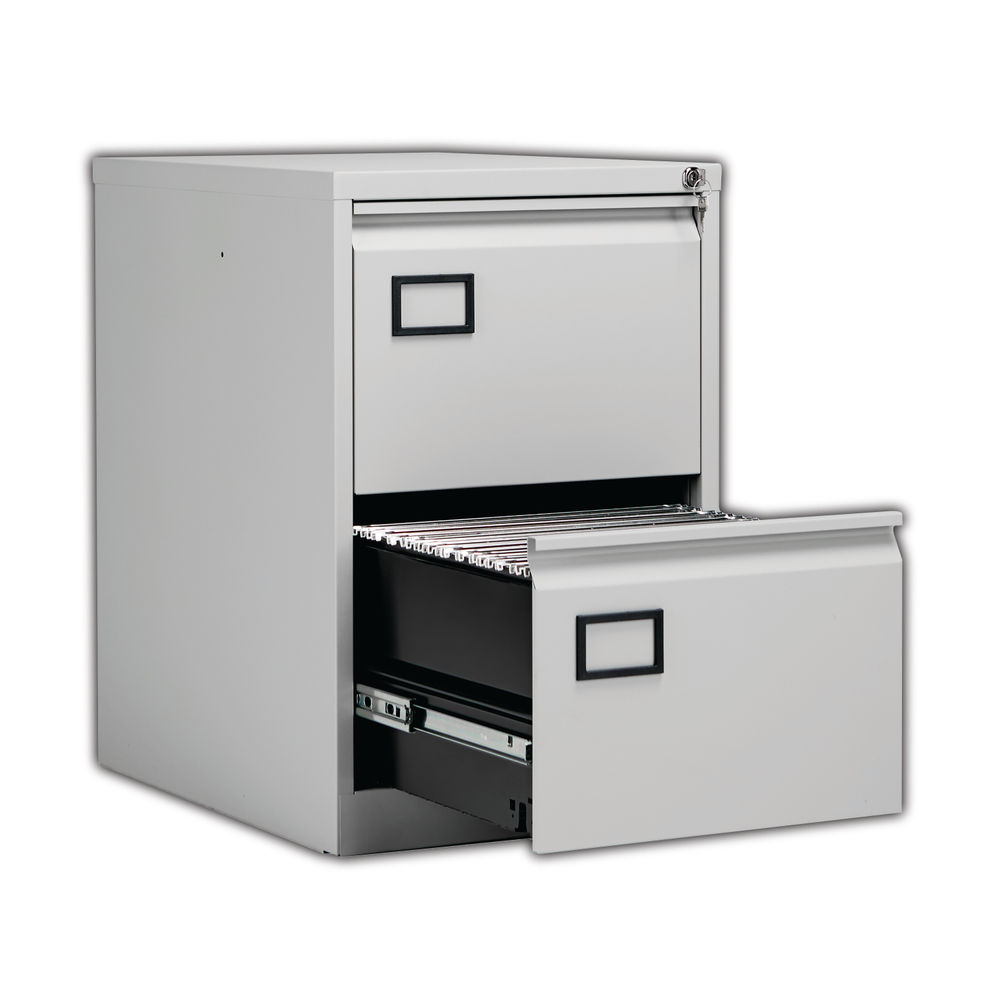 Jemini H711mm Light Grey 2 Drawer Filing Cabinet