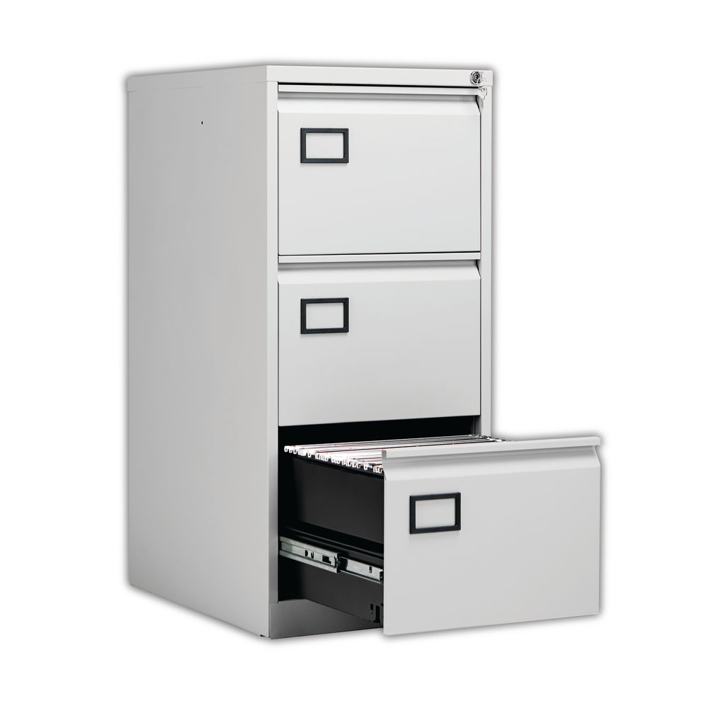 Jemini H1016mm Light Grey 3 Drawer Filing Cabinet