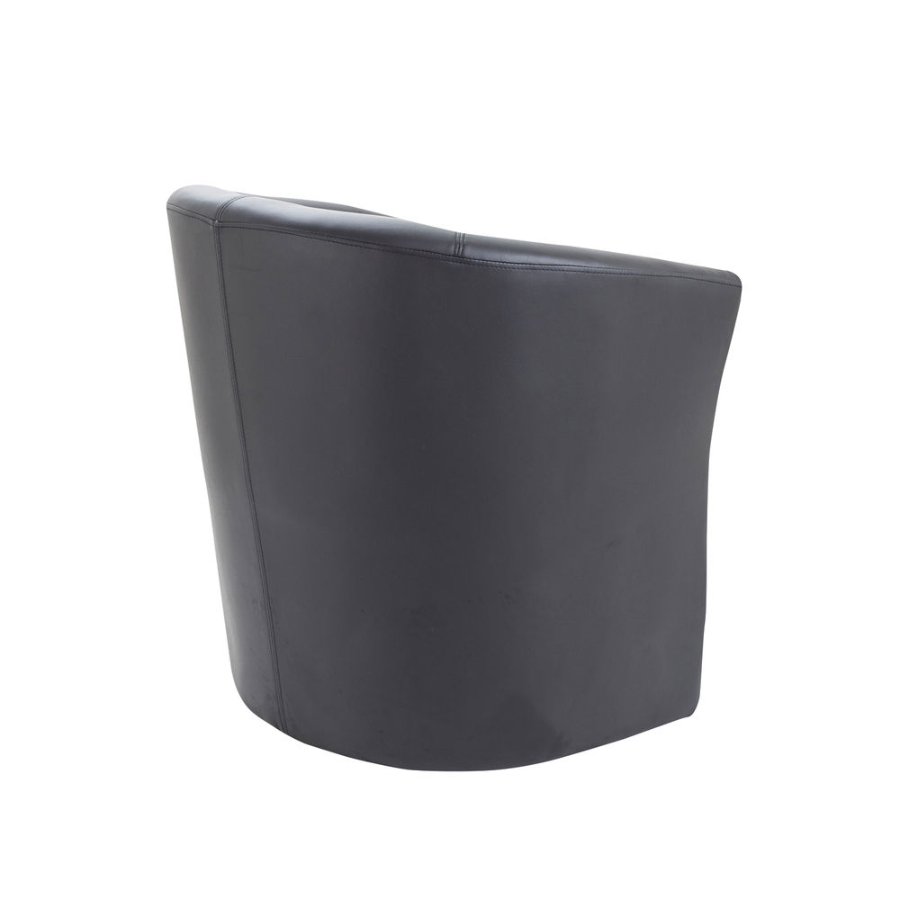 Avior Black Vinyl Tub Chair