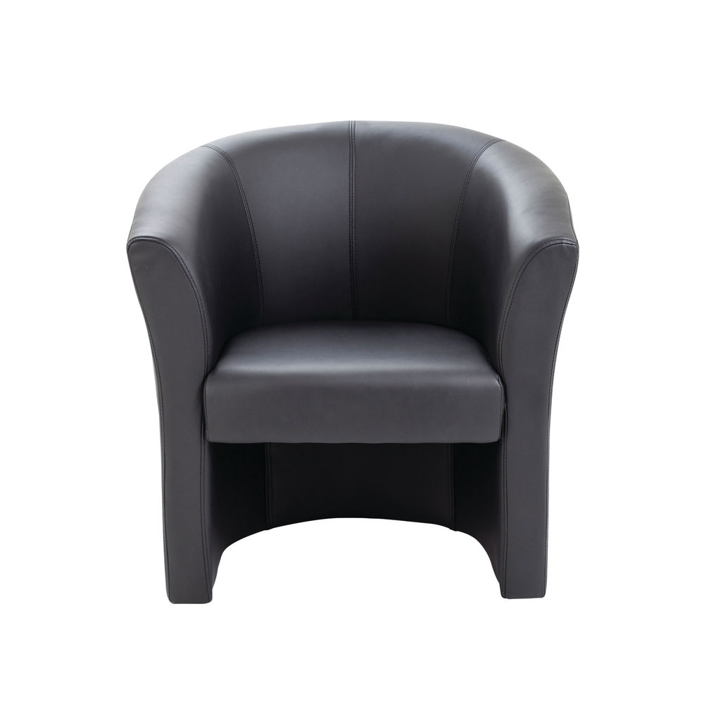 Avior Black Vinyl Tub Chair