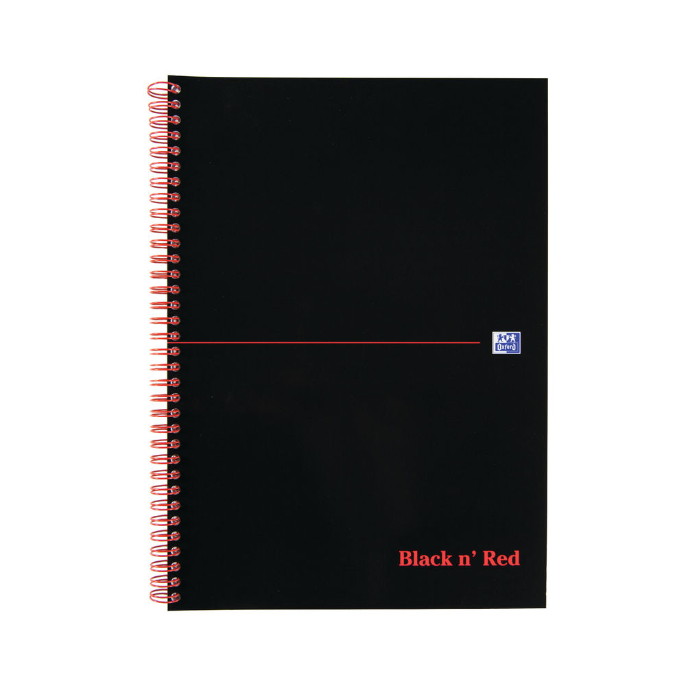 Black n' Red Wirebound Notebook 100 Pages A4 (10 Pack) 846350152
