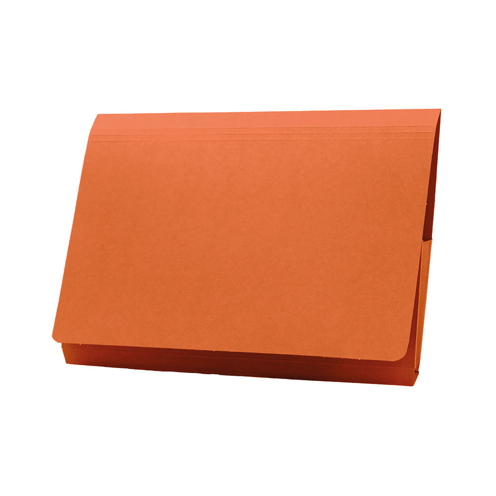 Exacompta Guildhall Full Flap Pocket Wallet Foolscap Orange (Pack of 50) PW2-ORG