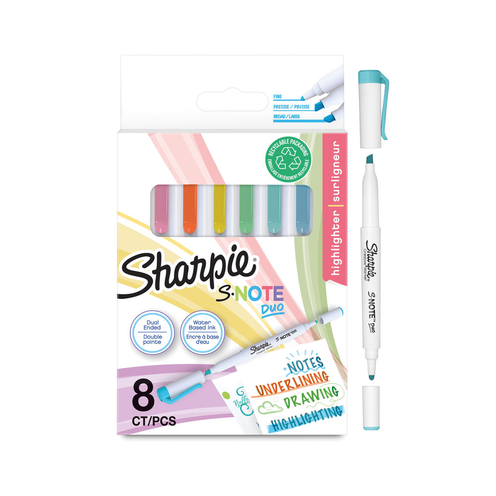 Sharpie Dual Tip Creative Highlighters/Markers Assorted (Pack of 8) 2182116