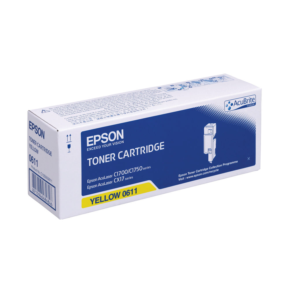 Epson 0611 High Capacity Yellow Toner Cartridge - C13S050611