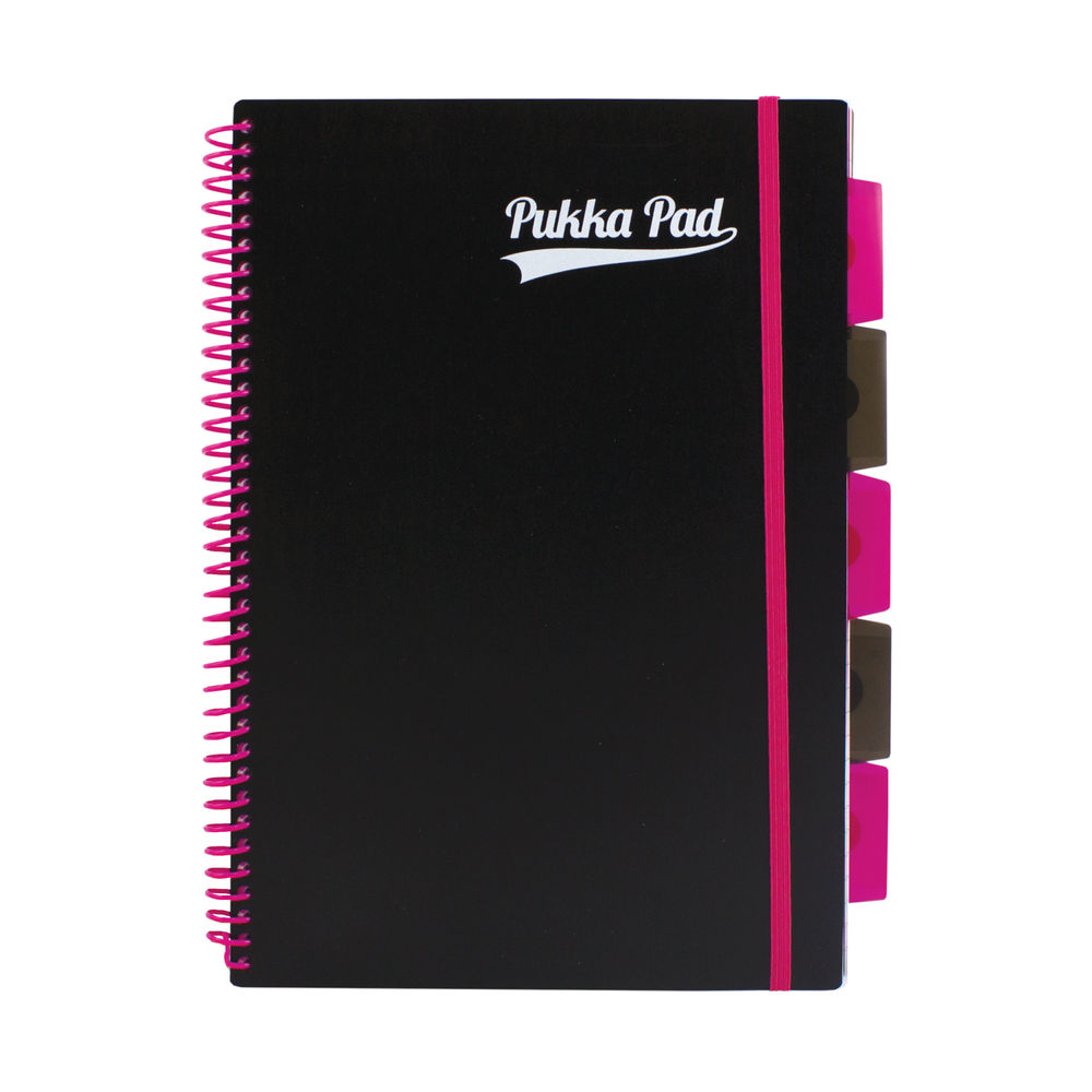 Pukka Pad A4 Black Ruled Wirebound Notebooks (Pack of 3)