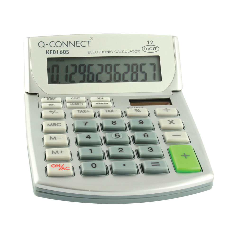 Q-Connect 12-Digit Semi-Desktop Calculator - KF01605