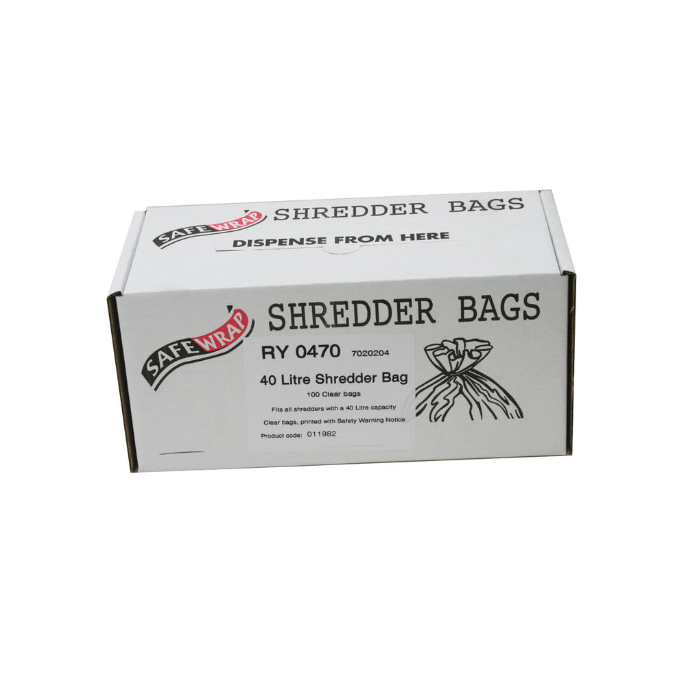 Safewrap Shredder Bag 40 Litre (Pack of 100) RY0470