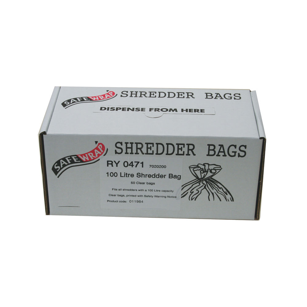 Safewrap Shredder Bag 100 Litre (Pack of 50) RY0471