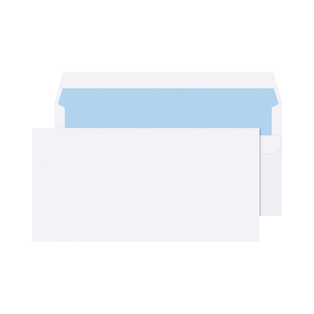 Q-Connect DL Envelopes White 110 x 220mm Plain, Pack of 1000 | 3454
