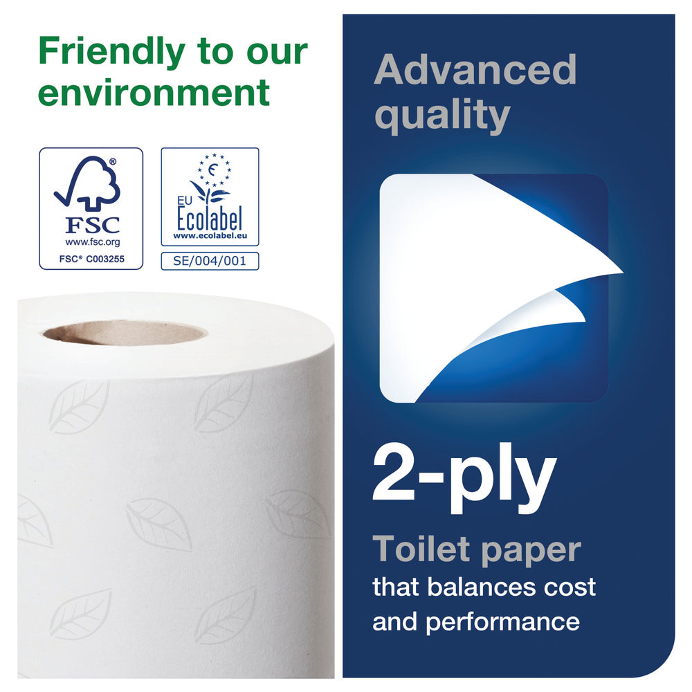 Tork T4 White 2-Ply 320 Sheet Conventional Toilet Rolls (Pack of 36) -  100320