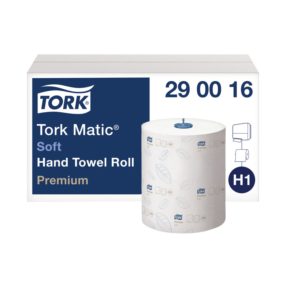 Tork Matic Hand Towel Roll H1 White 100m (Pack of 6) 290016