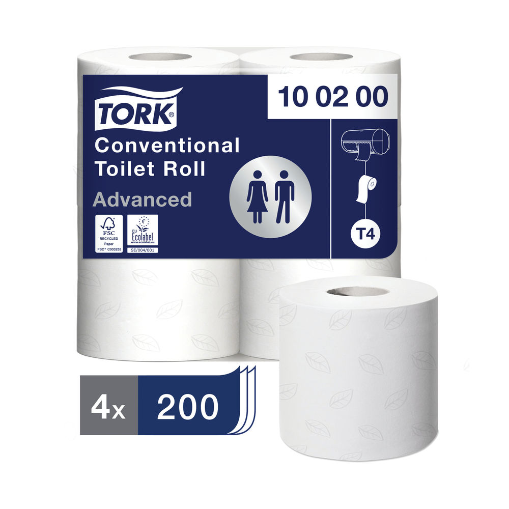 Tork White 2-Ply Conventional Toilet Roll (Pack of 36)