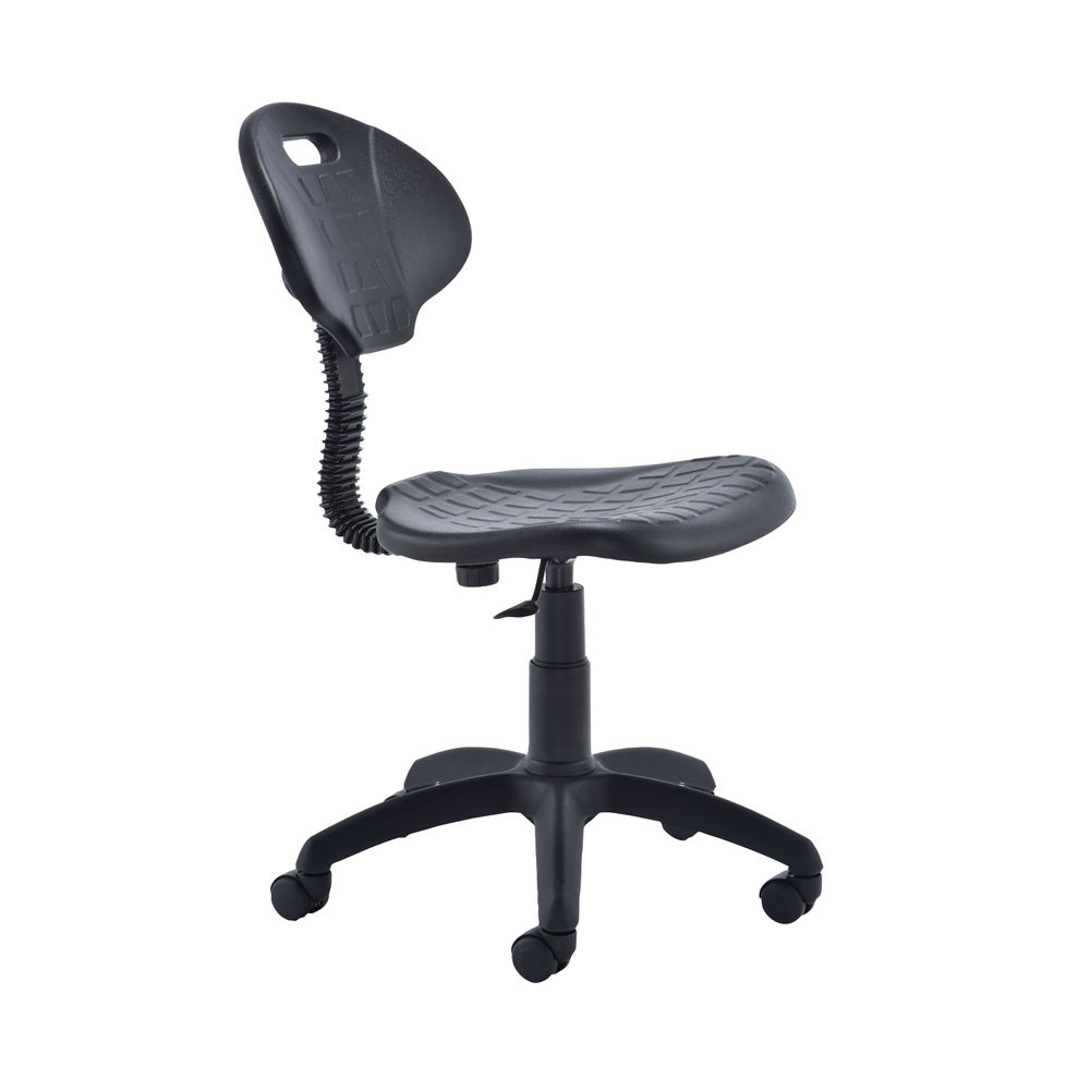 Jemini Black Polyurethane Factory Operators Chair