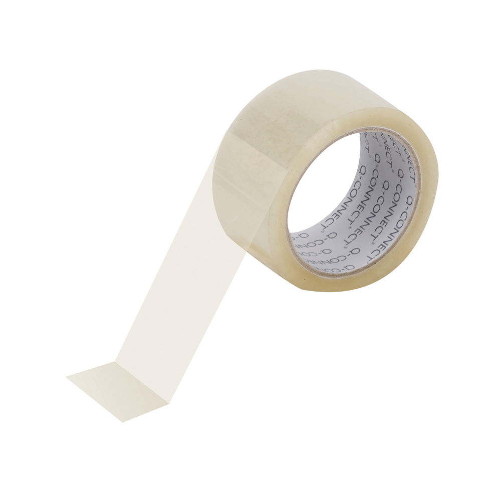 Q-Connect 50mm x 66m Clear Packaging Tape (Pack of 6)