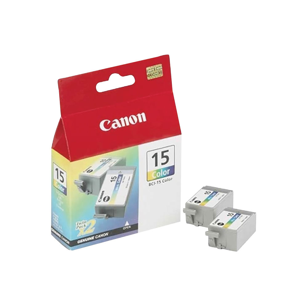 Canon BCI-15C Colour Inkjet Cartridges (Pack of 2) - 8191A002