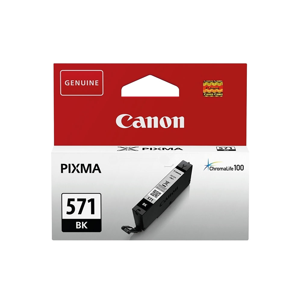 Canon CLI-571BK Black Ink Cartridge - 0385C001