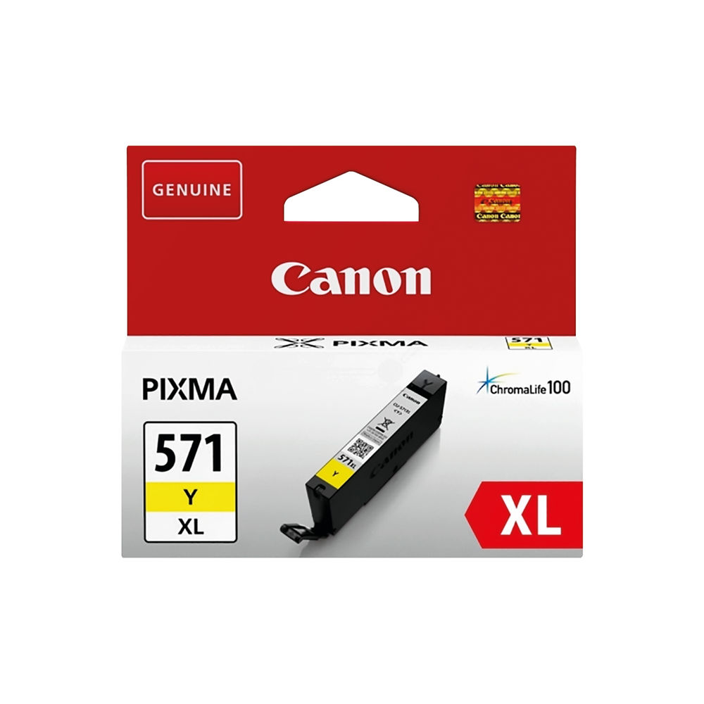 Canon CLI-571XL Yellow High Capacity Ink Cartridge - 0334C001