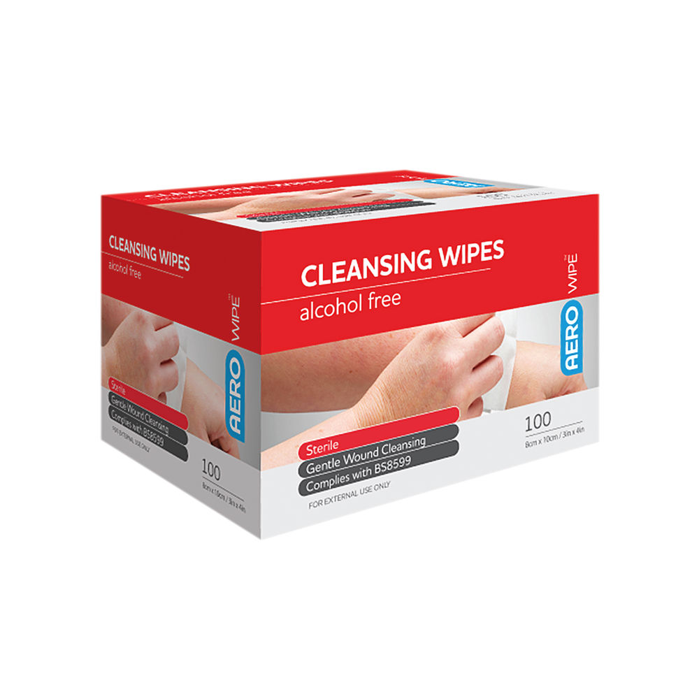 Aerowipe Saline Cleansing Wipes (Pack of 100)