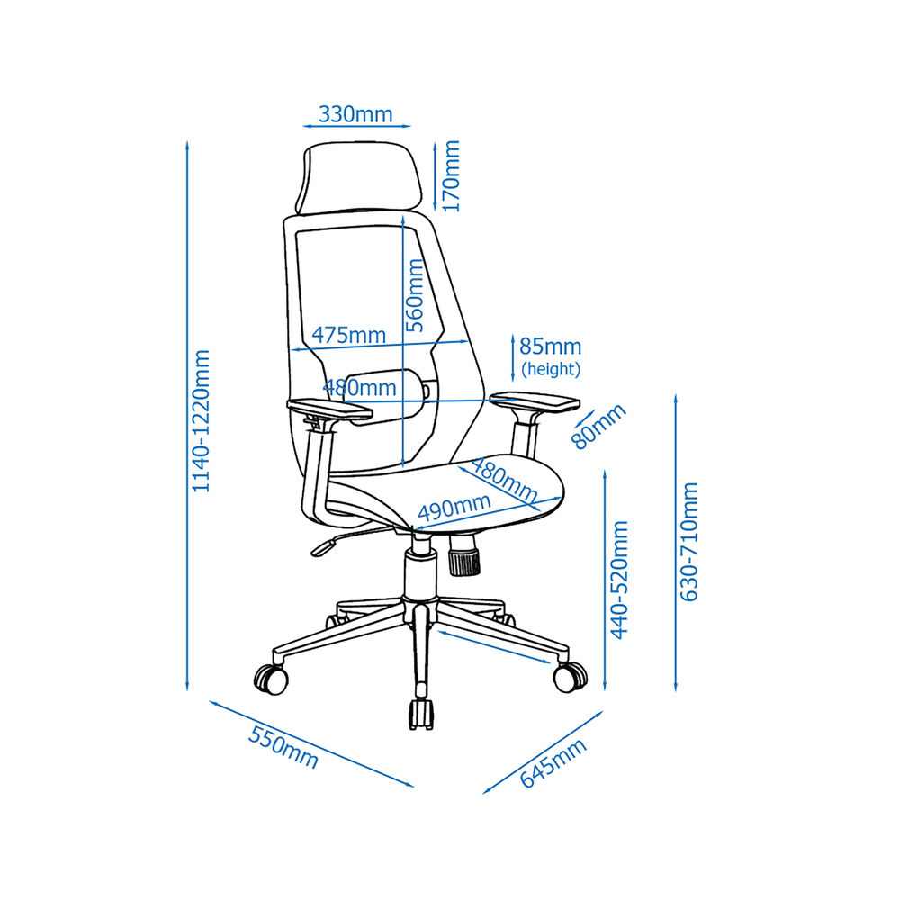 Clifton Mesh Back Chair Black