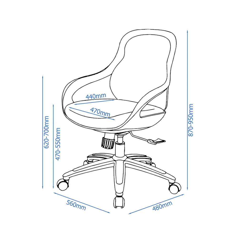 Croft Mesh Back Designer Chair Black