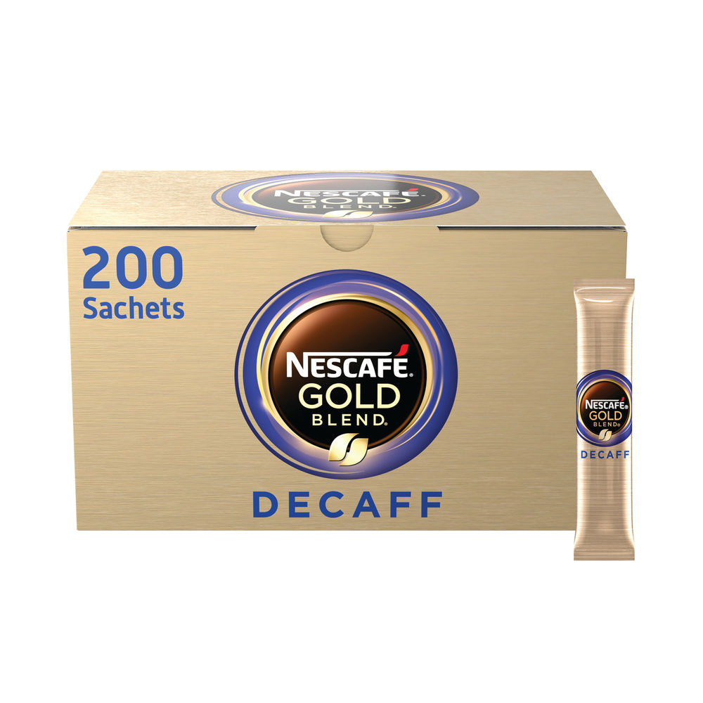 Nescafe Gold Blend One Cup Decaffeinated Coffee Sachets (Pack of 200)