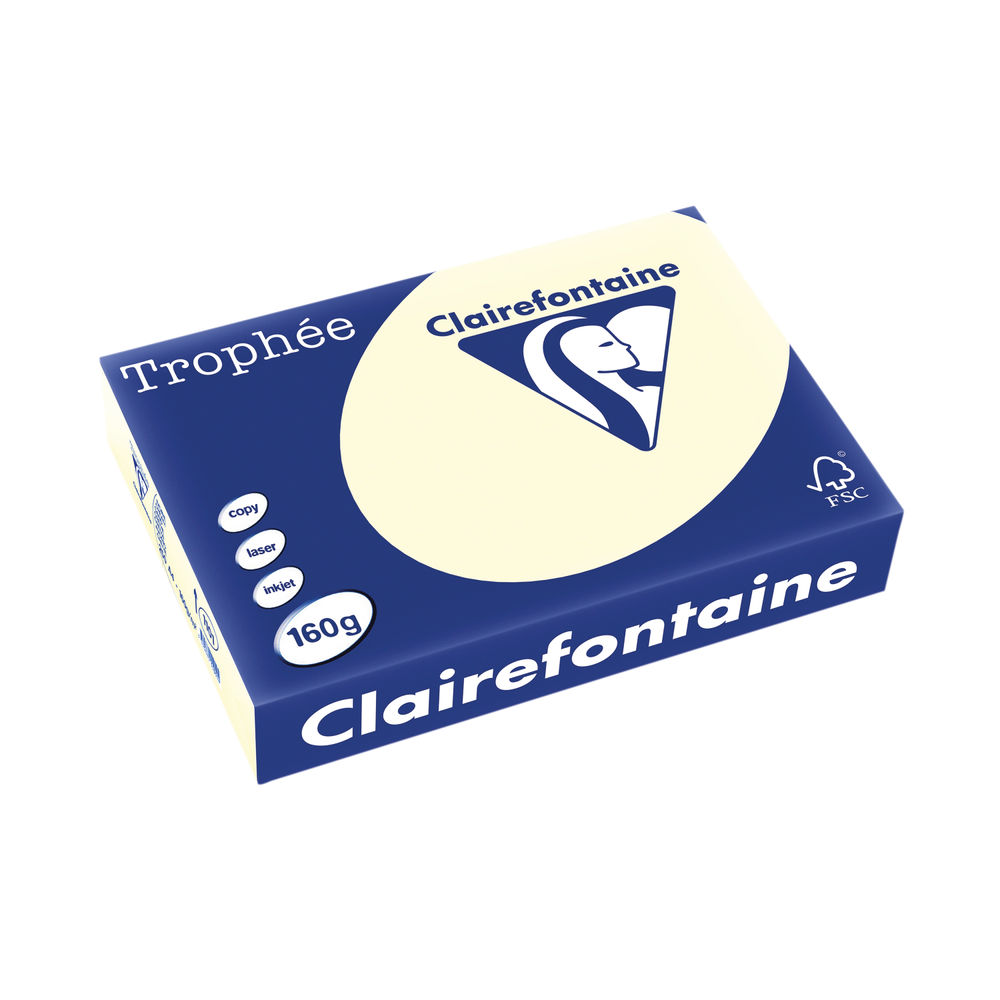 Papier Uni A4 'Clairefontaine' Blanc 160g - La Fourmi creative