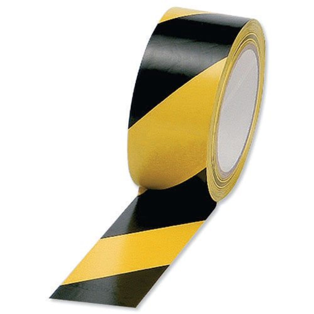 Vinyl Tape Hazard Yellow/Black 50mm x 33m (6 Pack) PVC5033HAZYB