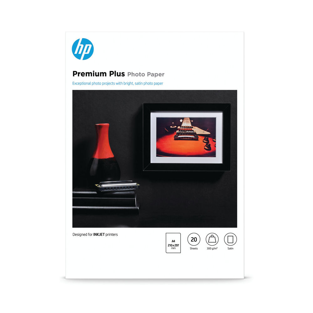 HP Premium Plus Semi-Gloss Photo Paper A4 (Pack of 20) CR673A