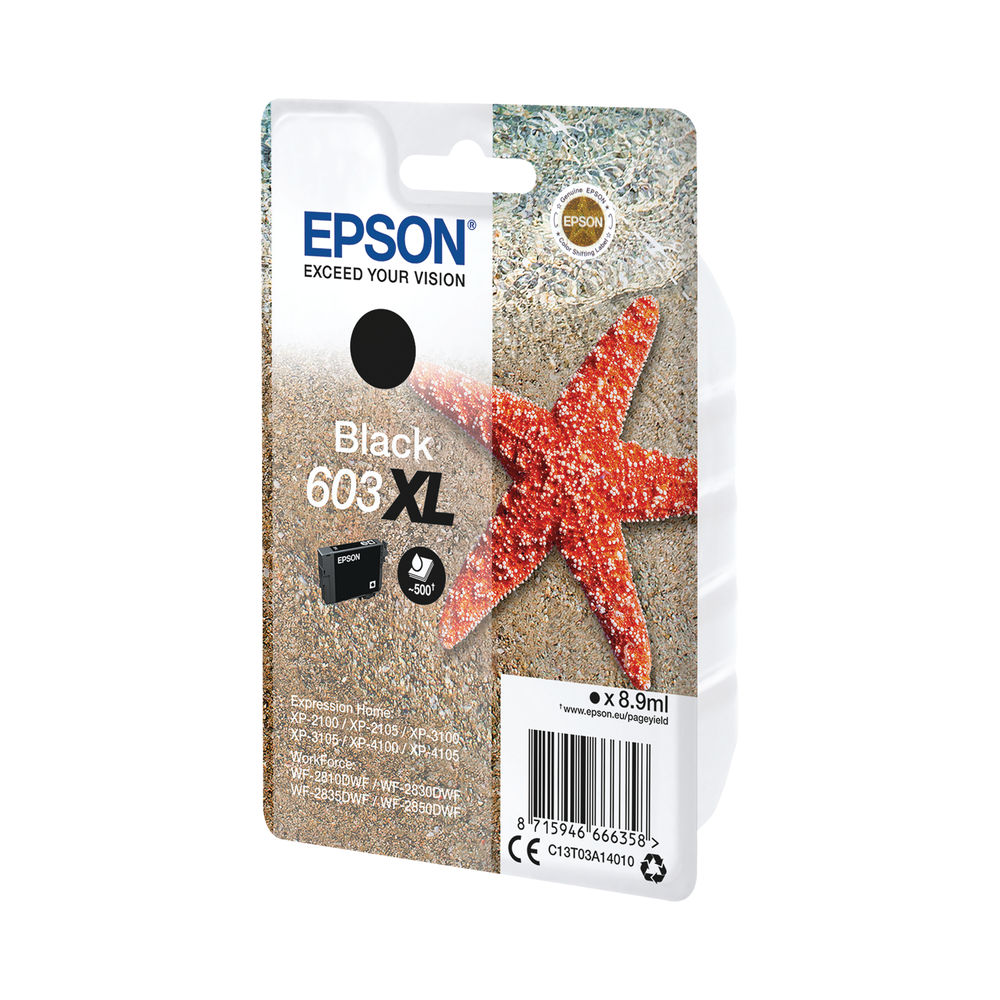 Epson Starfish 603XL Black Ink Cartridge C13T03A14010