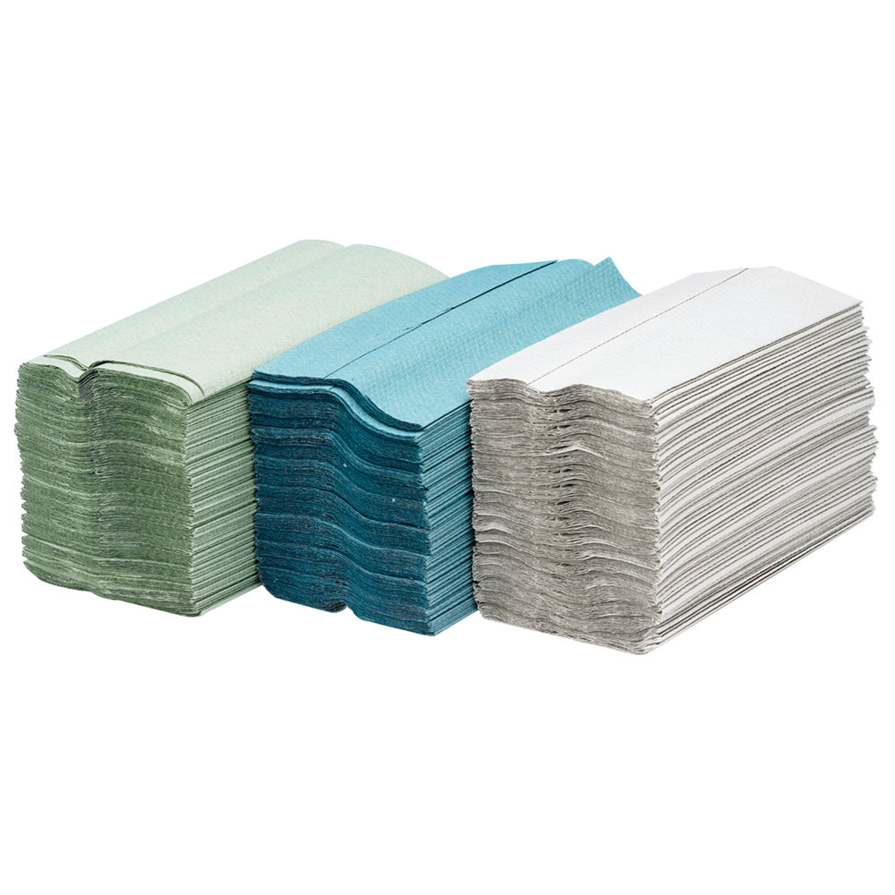 Maxima Green C-Fold Hand Towel 1-Ply Green 144x20 (Pack of 1380) MAx5053