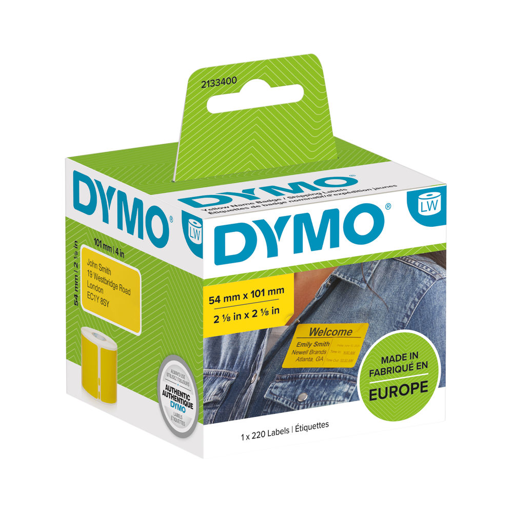 Dymo LabelWriter Shipping labels 54x101mm Yellow (Pack of 220) 2133400