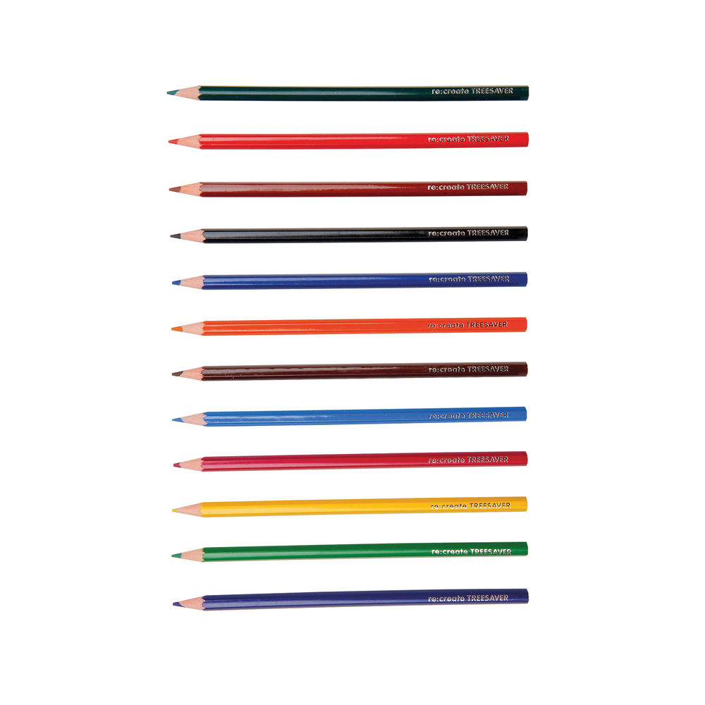 ReCreate Treesaver Recycled Colouring Pencils (Pack of 12)