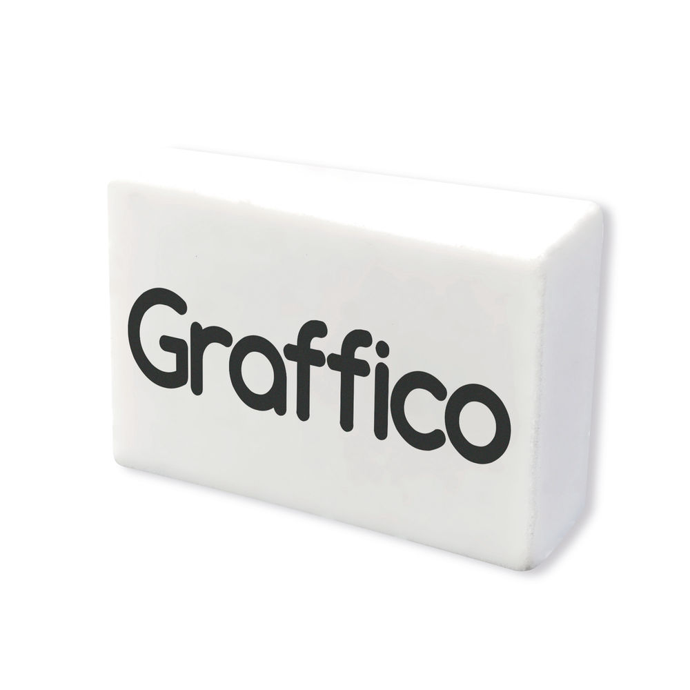 Graffico Plastic Eraser White (Pack of 45)