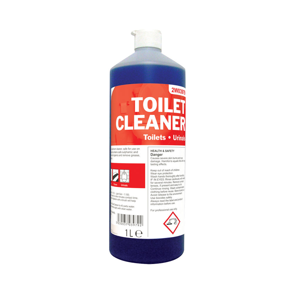 2Work Toilet Cleaner Daily Perfumed 1 Litre (Pack of 12) 2W04577