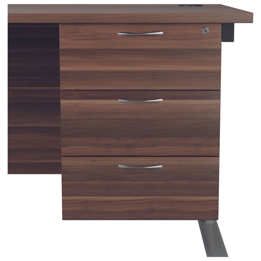 Jemini 655 Dark Walnut 3 Drawer Fixed Pedestal