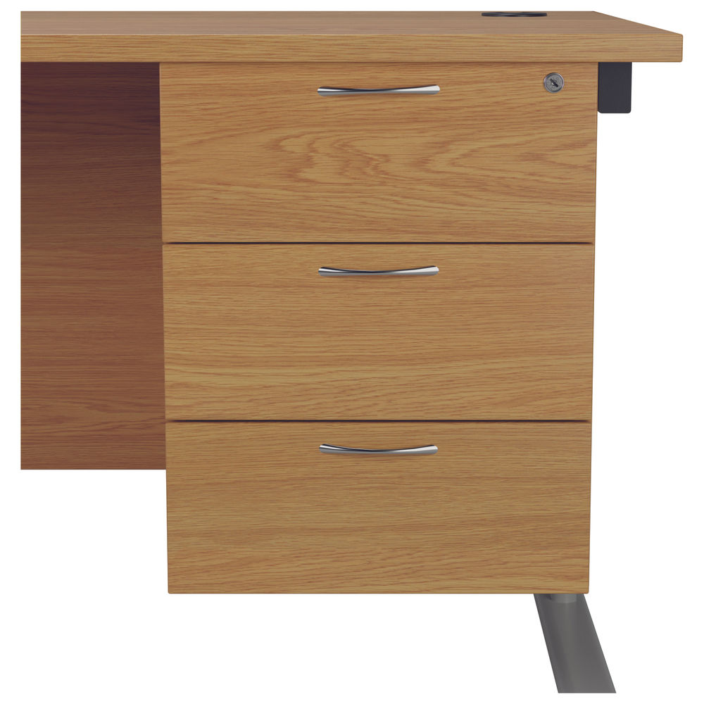 Jemini 655 Nova Oak 3 Drawer Fixed Pedestal