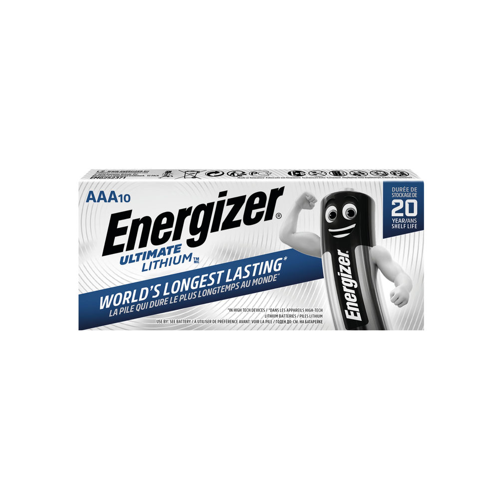 Energizer AAA Ultimate Lithium Batteries (Pack of 10) - 634353