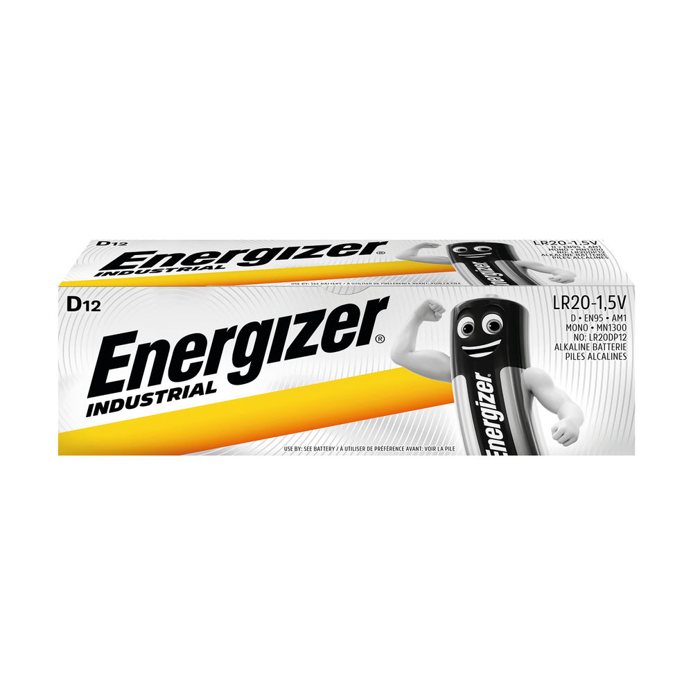 Energizer D Industrial Batteries (Pack of 12) 636108