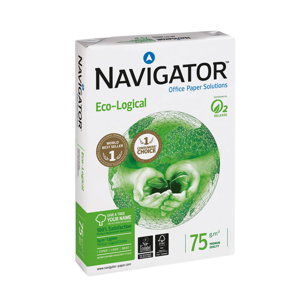 Navigator Eco-Logical A4 White 75gsm Paper (Pack of 2500)